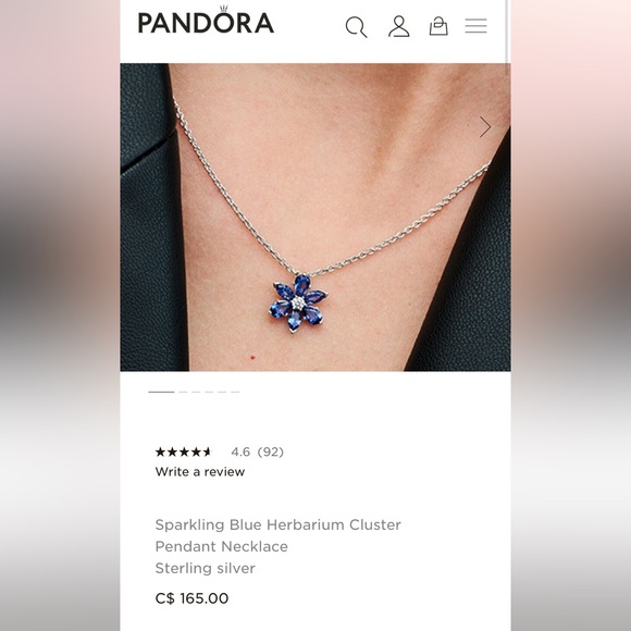 Pandora Sparkling Blue Herbarium Cluster Jewellery Set - Picture 15 of 15